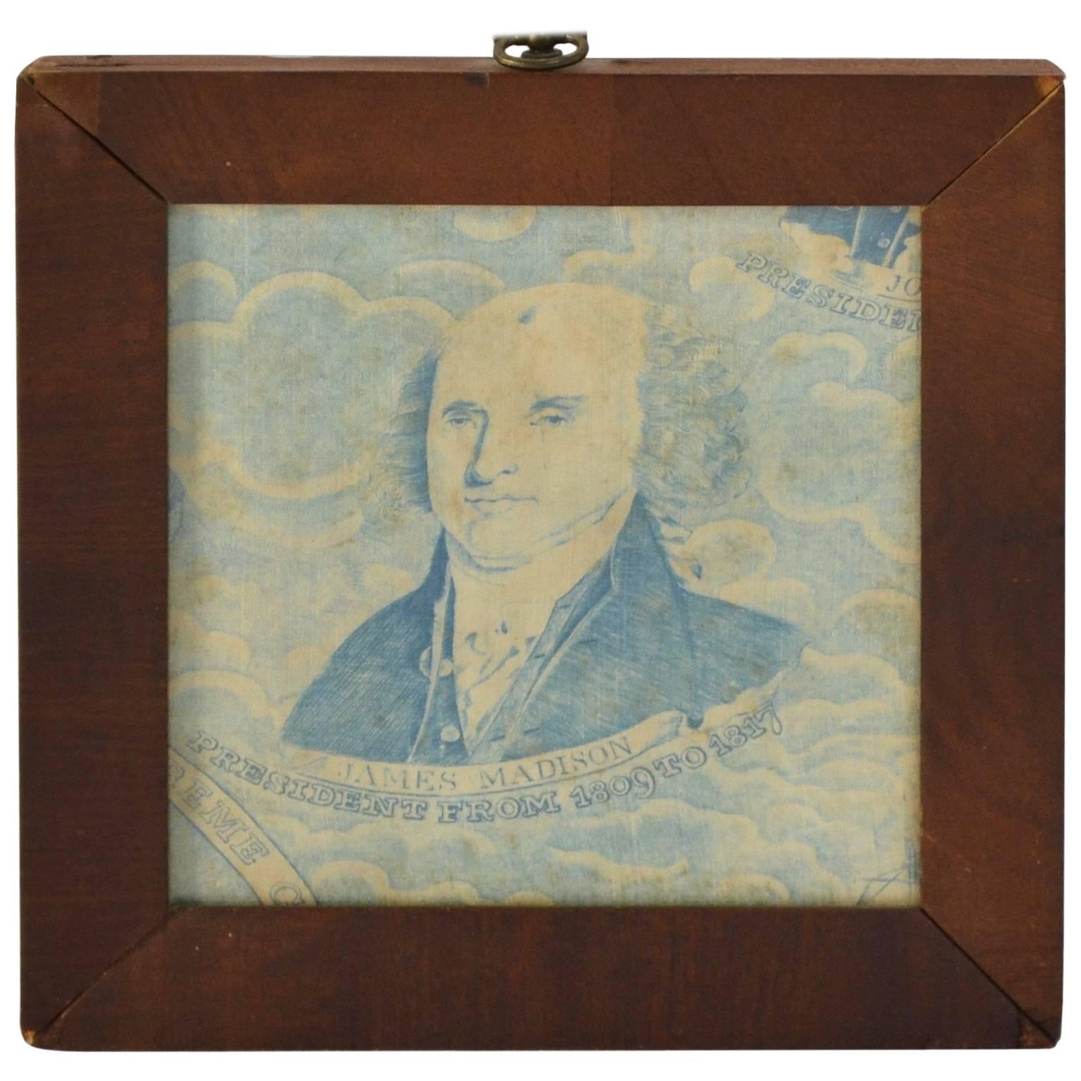President James Madison Textile, circa 1829 For Sale