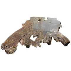 Cerused Teak Wood Coffee Table