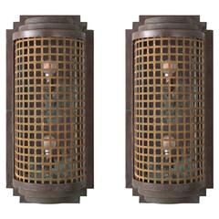 Art Deco Copper Wall Sconce, circa 1930