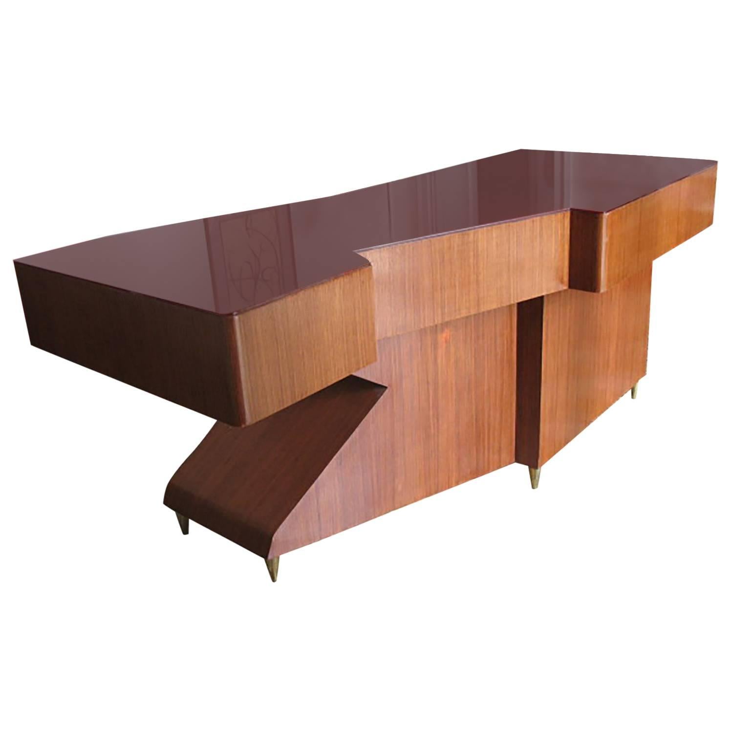 Sculptural Unique Desk Designed by Melchiorre Bega, a Private