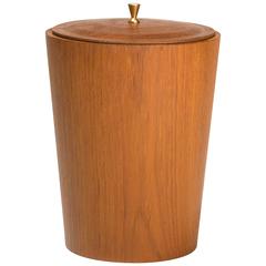 Vintage Rainbow Wood Products Teak Ice Bucket