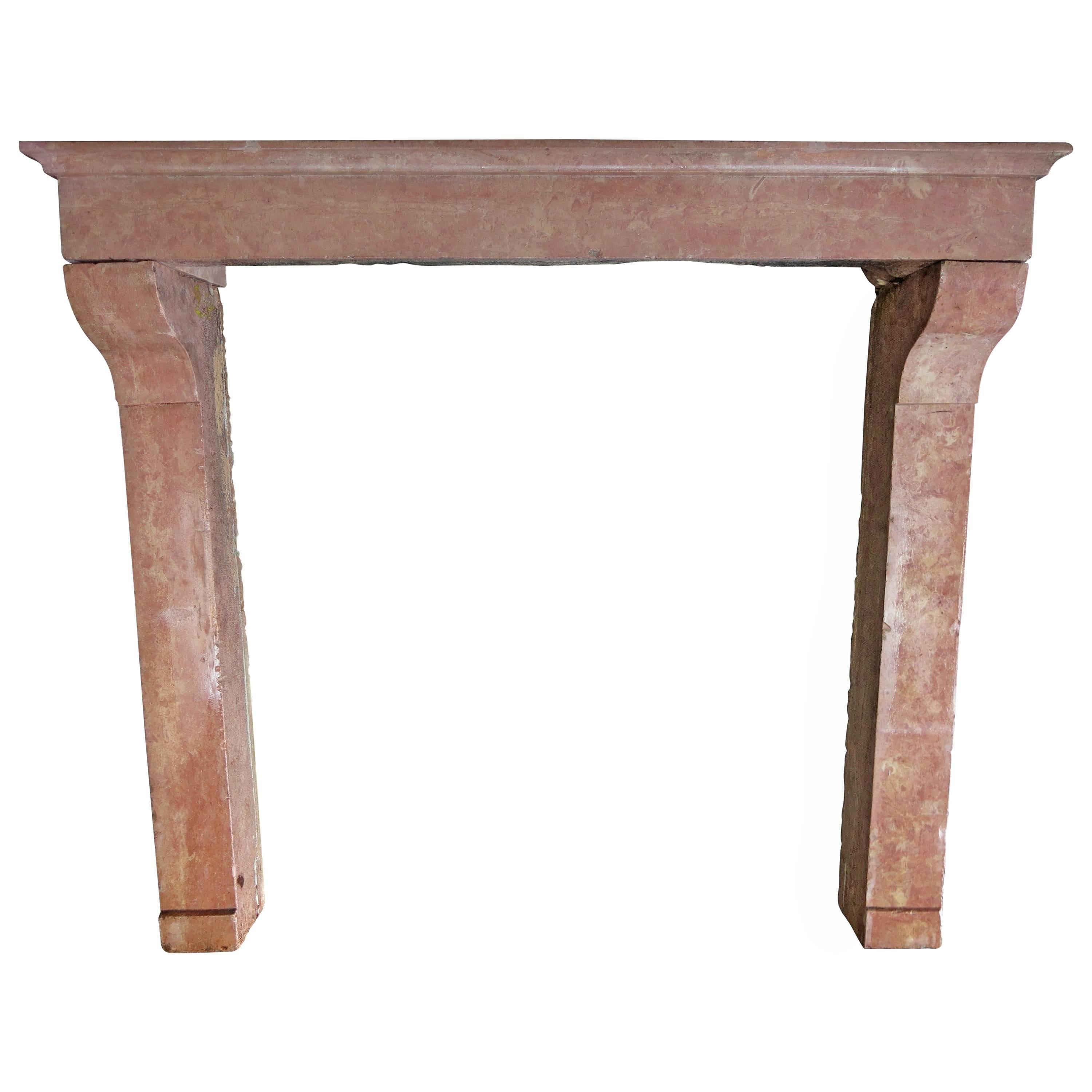 Original French Country Antique Fireplace Hard-Stone, circa 1800s, France For Sale