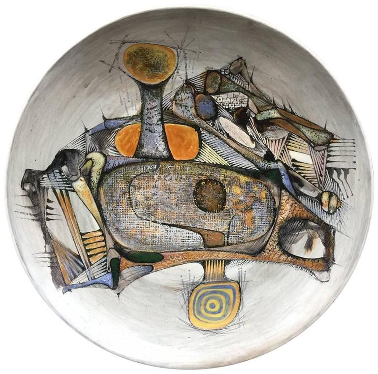 Pierre Saint Paul, large ceramic platter, Signed, Sant Vicens, circa 1960  at 1stDibs | pierre saint paul ceramique
