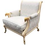 Maison Romeo, grande chaise Bergre néoclassique, vers 1980