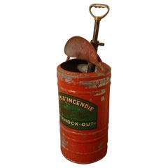 Quirky Umbrella Stand, French Fire Department Pump, Industrial Antiques