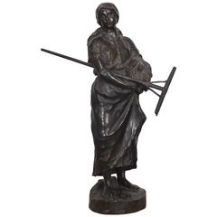 Peasant Woman Bronze by Hans Muller