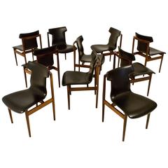 Rare and Large Set of Ten IK-Chairs by Inger Klingenberg for Fristho, 1960s