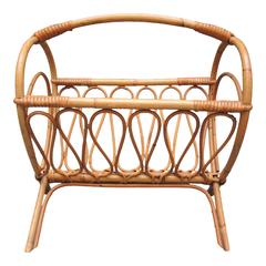 Mid-Century Modern Bamboo Magazine Stand 5