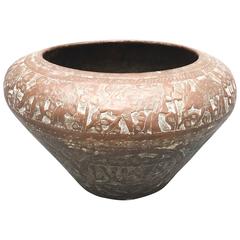 19th Century Persian Copper Temple Urn with Repousse Decoration 12