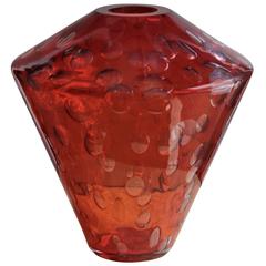 Salviati Sculptural Italian Glass Vase