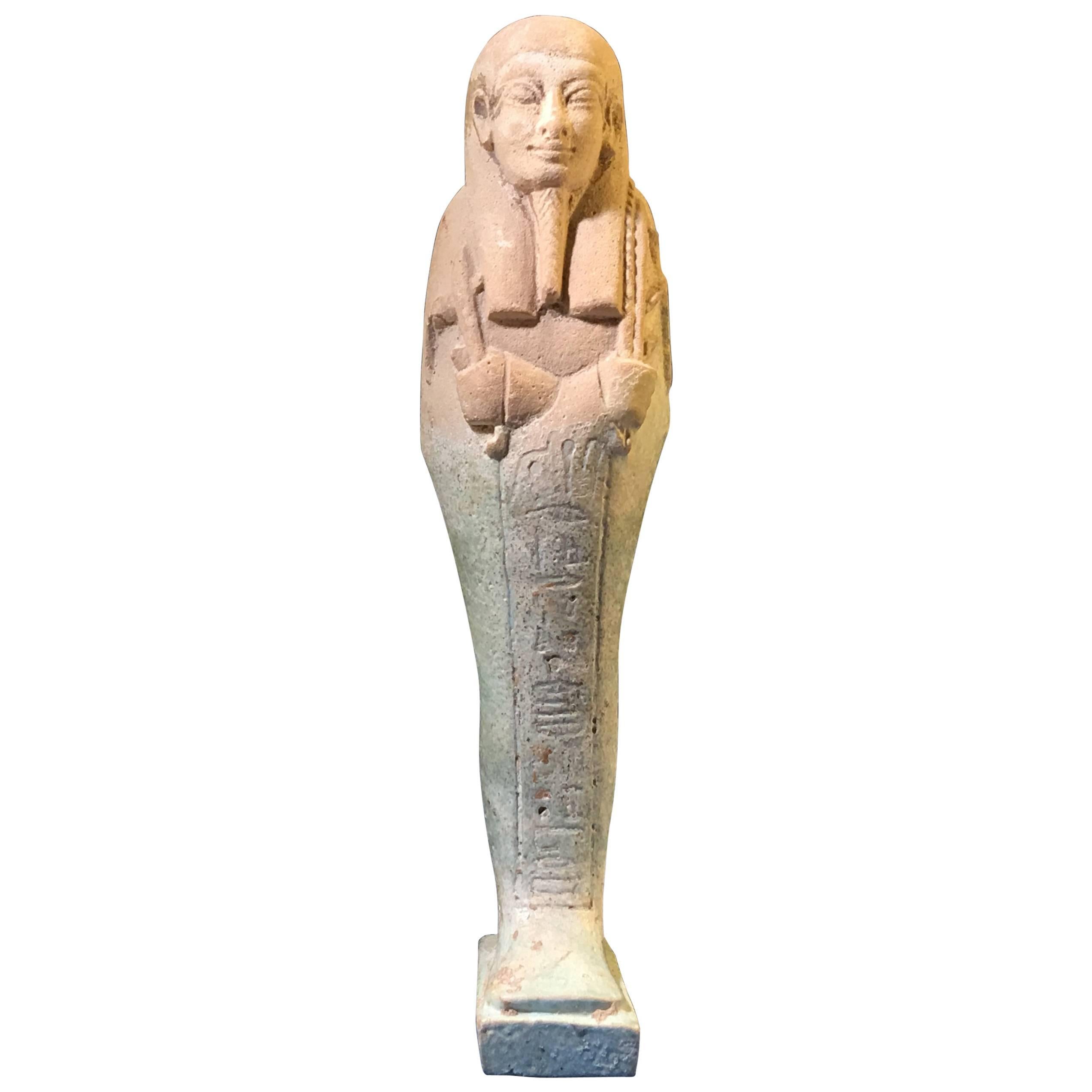 Ancient Egyptian Faience Ushabti Inscribed 'Neb-Mesu, ' References to Navy 