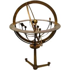 Antique Fantastic Zodiac Armillary Sphere, Galaxy Globe, France