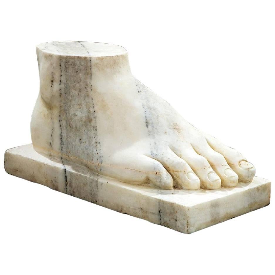 Large Carved Marble Foot