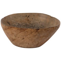 19th Century Large Swedish Root Bowl with Fantastic Patina
