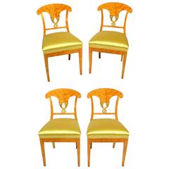 Fine Set of Four Biedermeier Side Chairs