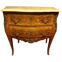French Ormolu-Mounted Marquetry Commode Chest of Drawers