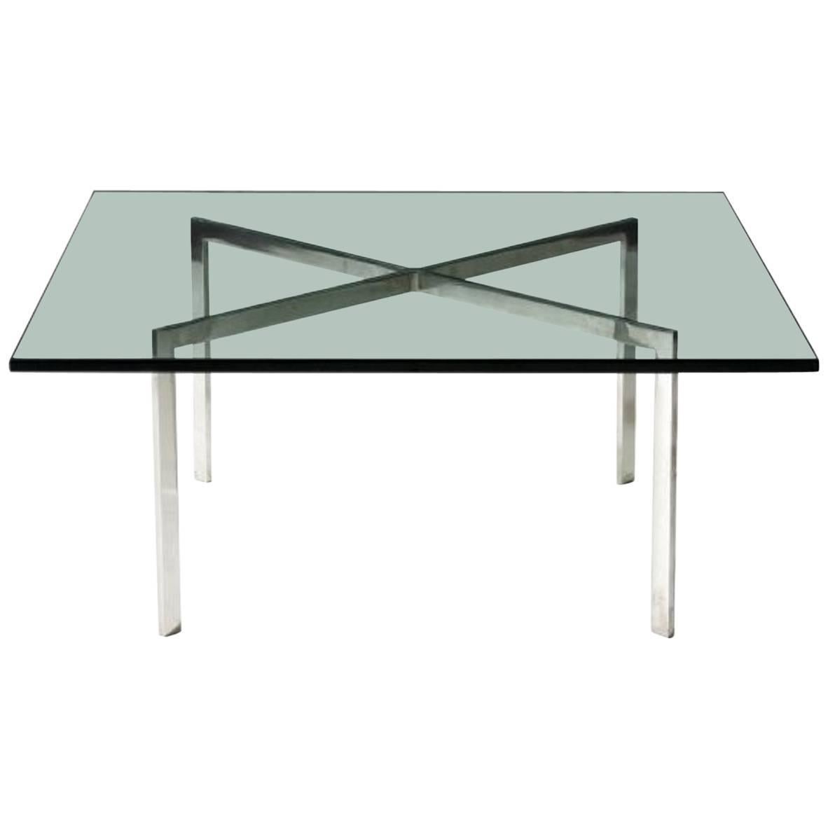 Stainless Steel Barcelona Table by Ludwig Mies van der Rohe for Knoll For Sale