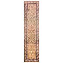 Tapis de couloir persan ancien Malayer, couleur camel