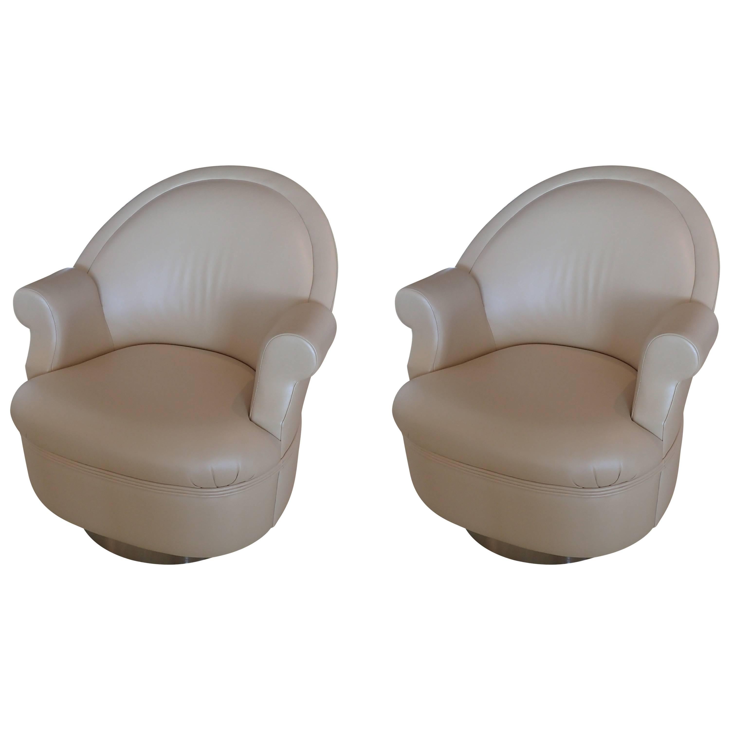 Pair of Swivel Chairs For Sale