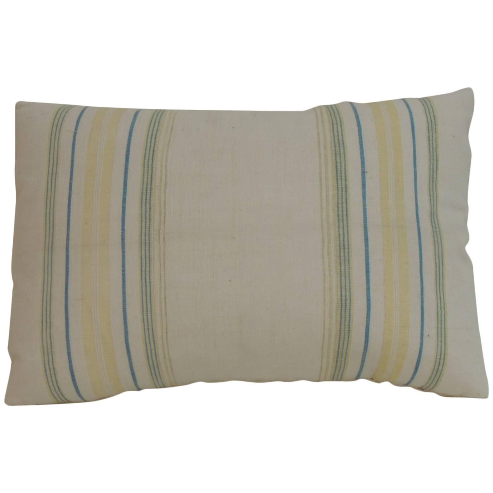HOLIDAY SALE: Vintage Turkish Petite Stripe Lumbar Decorative Pillow