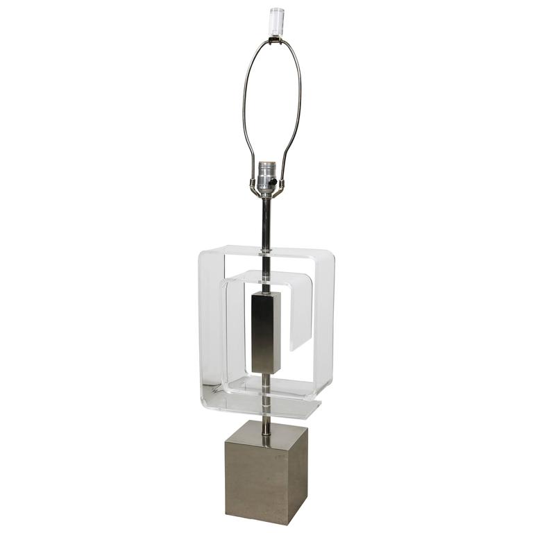 Chrome And Lucite Spiral Table Lamp By Laurel For At 1stdibs Chrome And Lucite Spiral Table Lamp By Laurel For