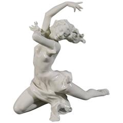 Hutschenreuther 'Finale' Porcelain Female Dancer Sculpture by Artist Karl Tutter