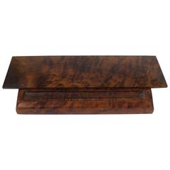 Burl Wood Vanity Jewelry Box or Desk Vessel
