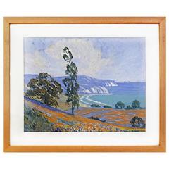 Courtney L. Miles California Coast Seascape Pastel, circa 1960 5