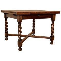Antique 19th Century English Oak Drawleaf Table
