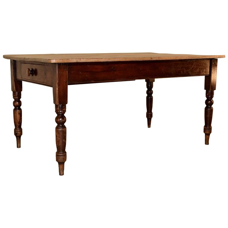19th Century English Kitchen Table at 1stDibs