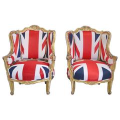 Pair of French Louis XV Style Bergeres 12