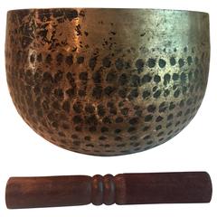 Large Antique Bronze Japanese Singing Bowl