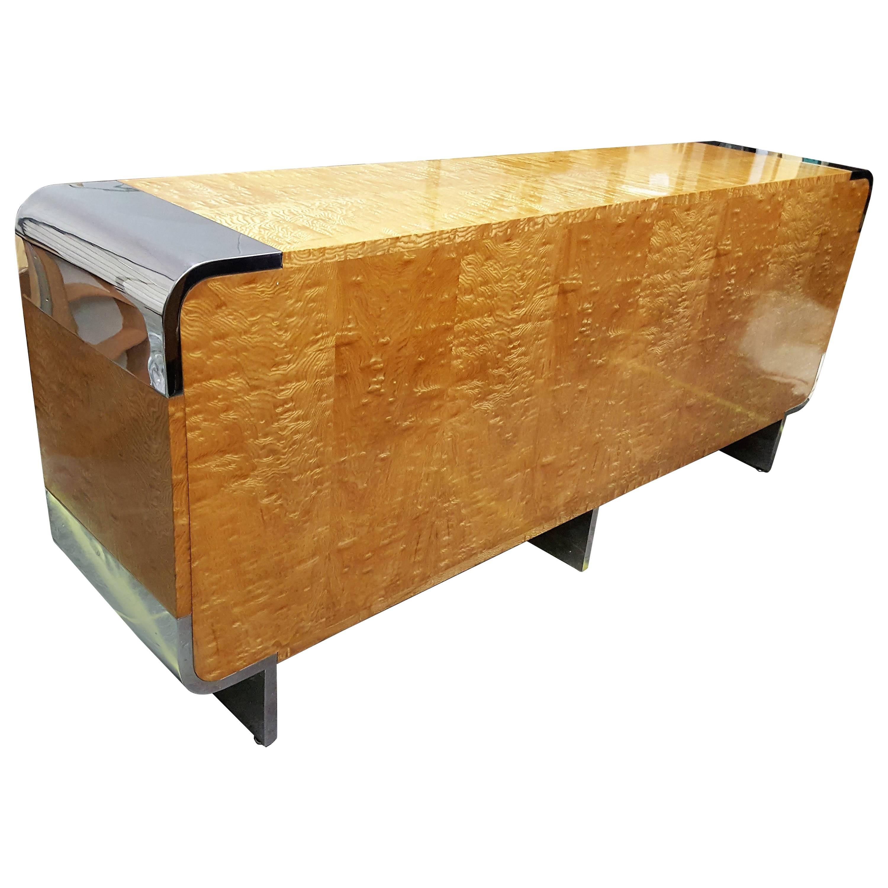 Mid-Century Tamo Manchurian Ash Credenza by Leon Rosen for Pace Collection