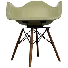 Eames First Year Zenith Paw Swivel Rope Edge Arm Shell Chair for Herman Miller