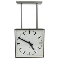 Very Big Double Sided Industrial, Two-Face Train Station Clock