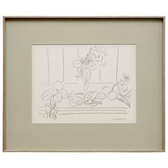 Lithograph after original Matisse drawing, 1942