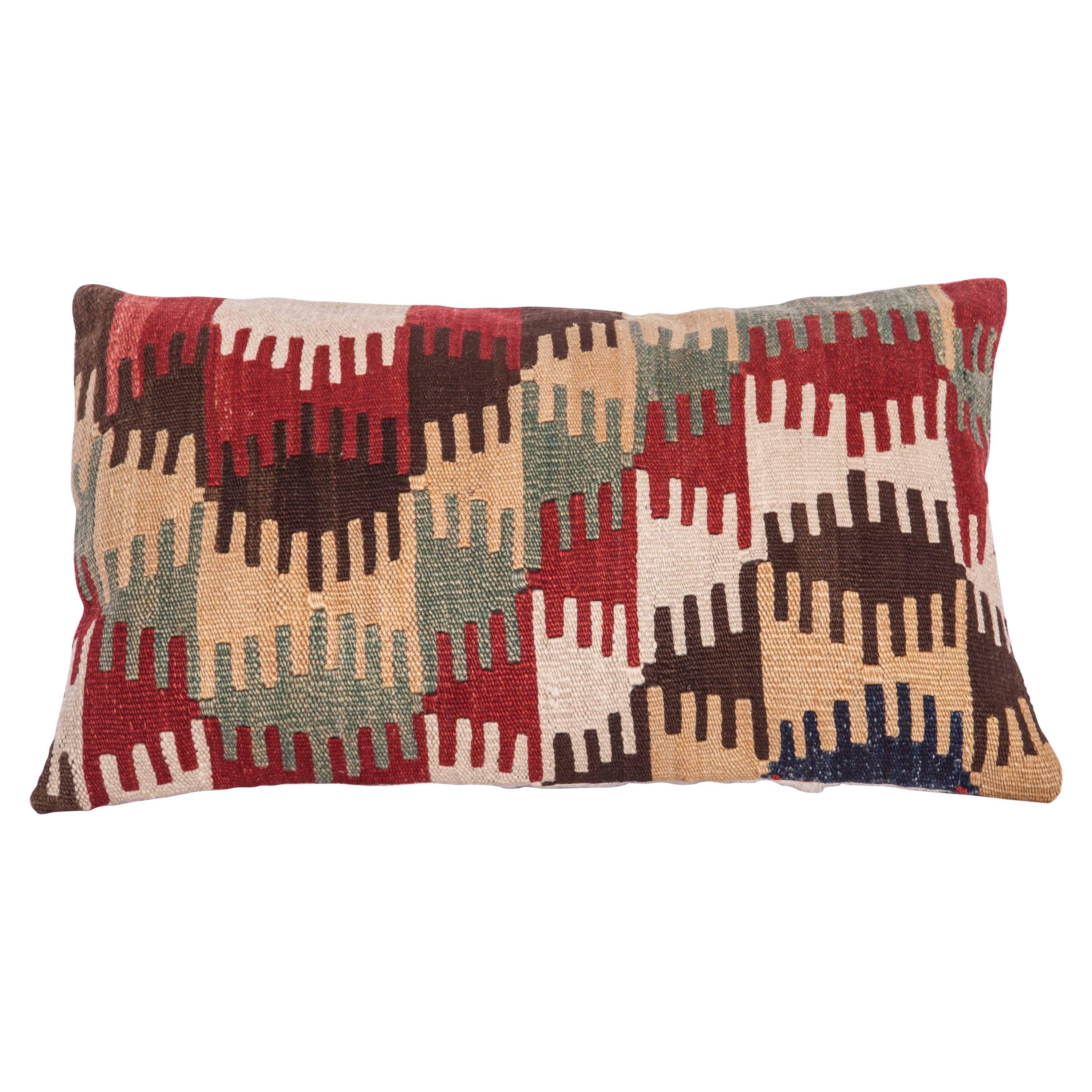 Antique Pillow Made Out of a 19th Century West Anatolian Kilim Fragment