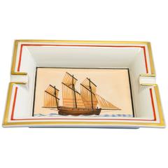 Antique Hermès Ashtray with Ship, Paris, France