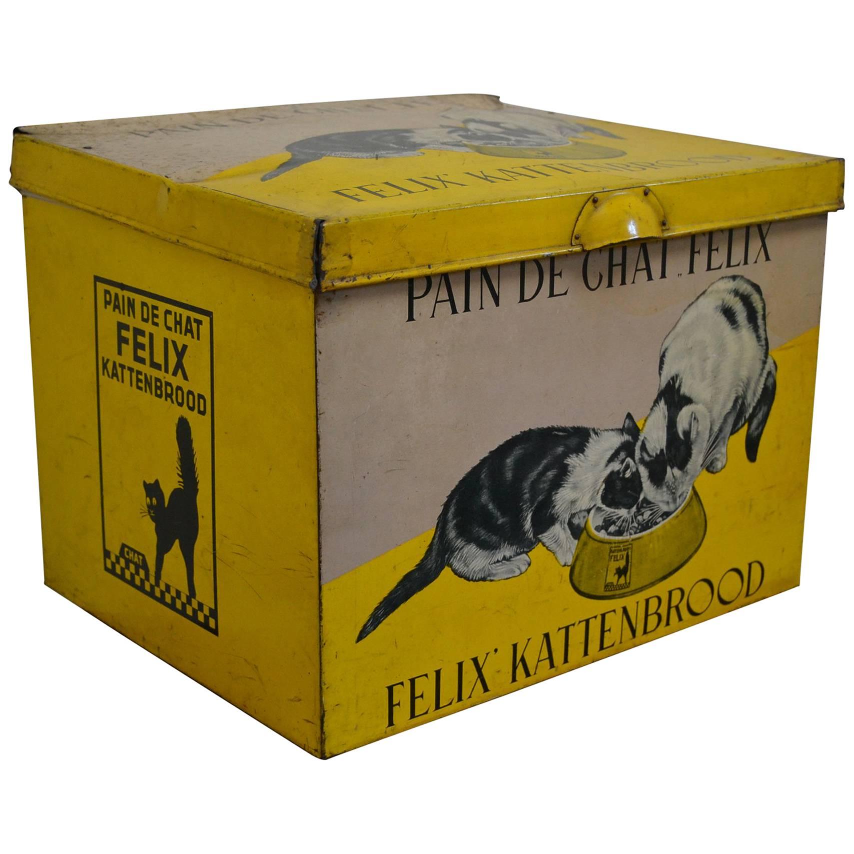 Suberb Tin Box with Felix the Cat