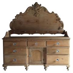 Antique Lancashire Dresser Sideboard Solid Pine Victorian 19th Century