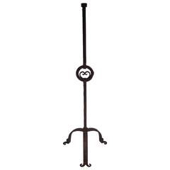 1940s, French, Wrought Iron Floor Lamp