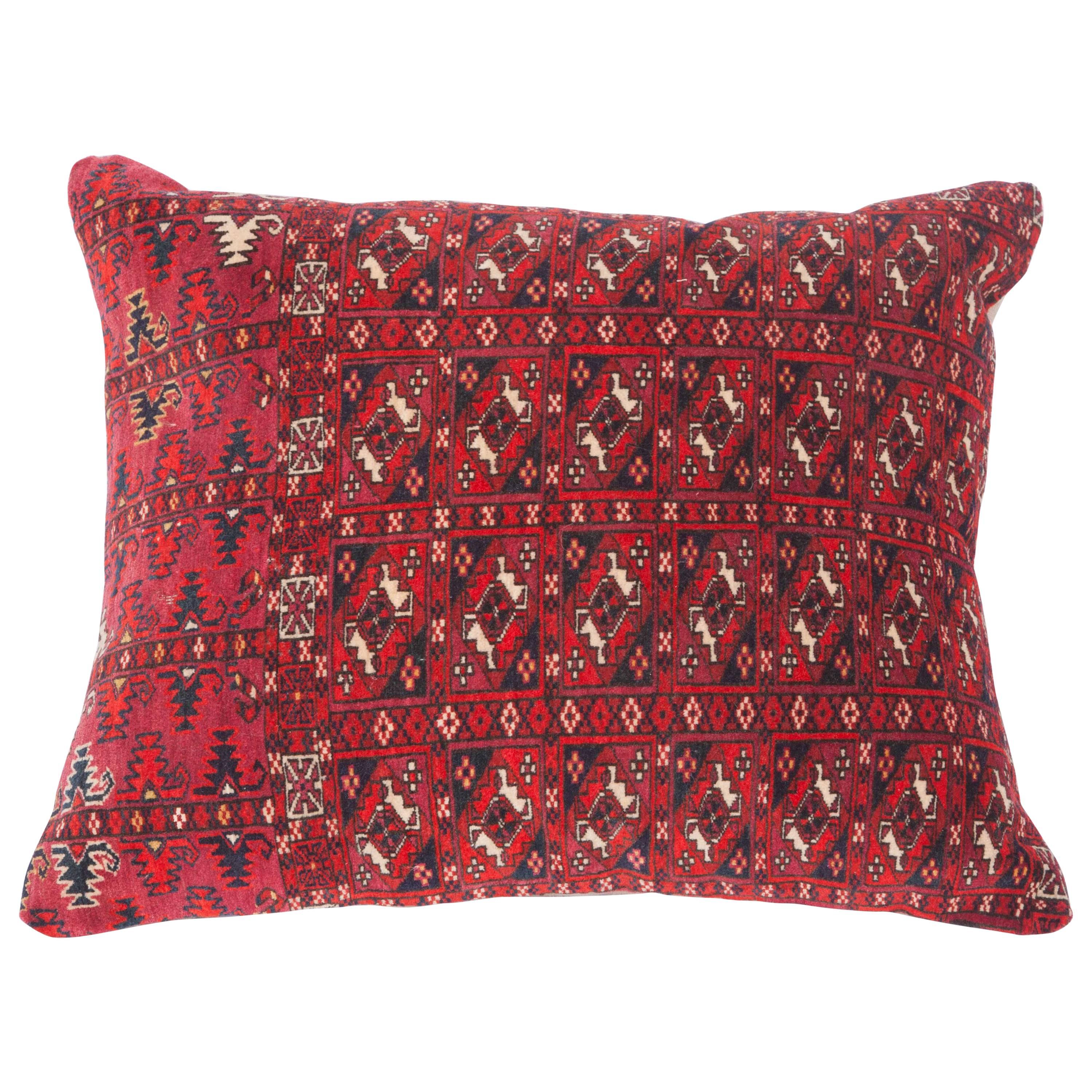 Antique Pillow Made Out of an Early 20th Century Turkmen Tekke Chuval