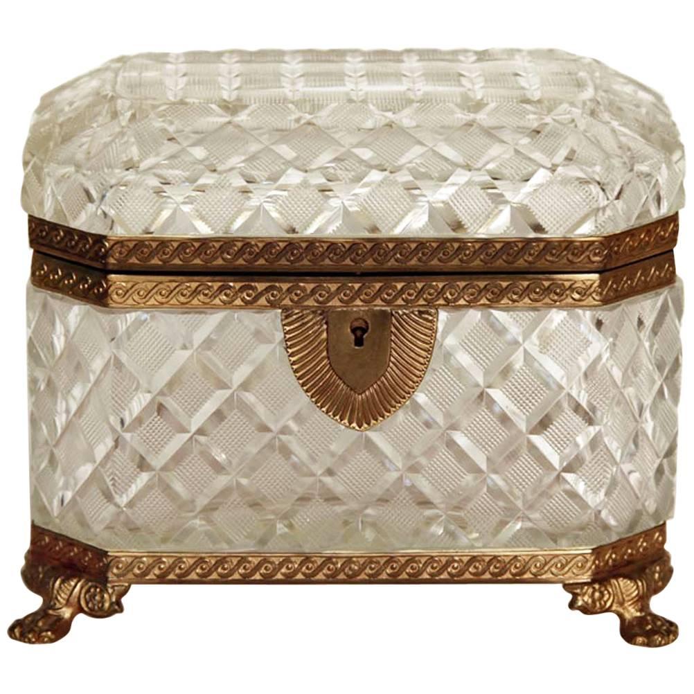 Antique Baccarat Jewel Box For Sale