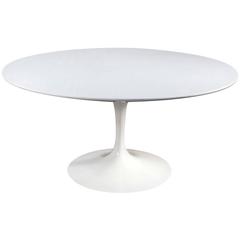 Eero Saarinen for Knoll Tulip Table in White Lacquer Mid-Century Modern 1