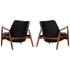 Pair of Easy Chairs Model the Seal by Ib Kofod-Larsen