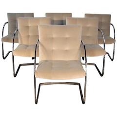 Milo Baughman Chrome Armchairs for Thayer Coggin Mid-Century Modern 5