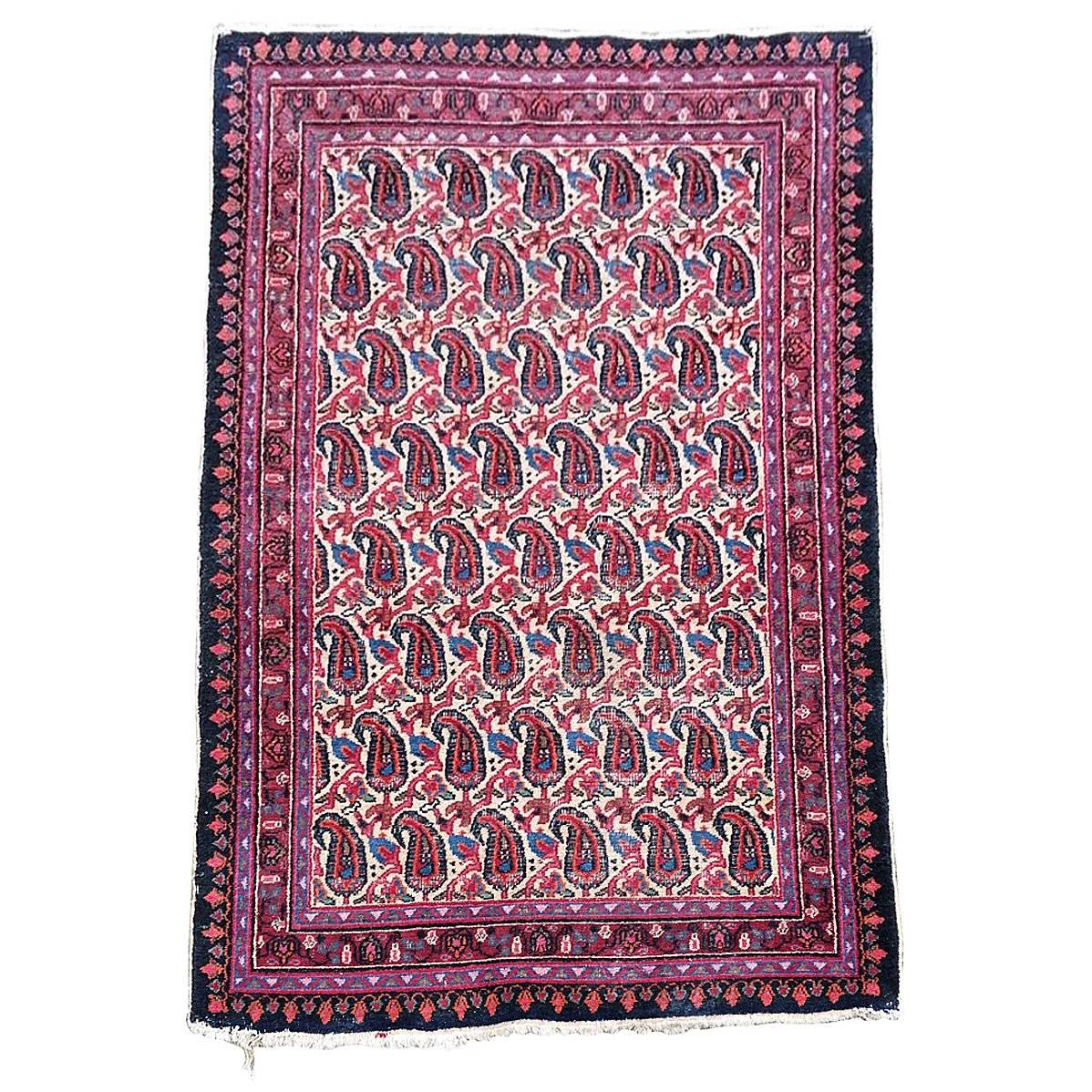 Kashan Rug Carpet 100% Wool Handwoven Reds For Sale