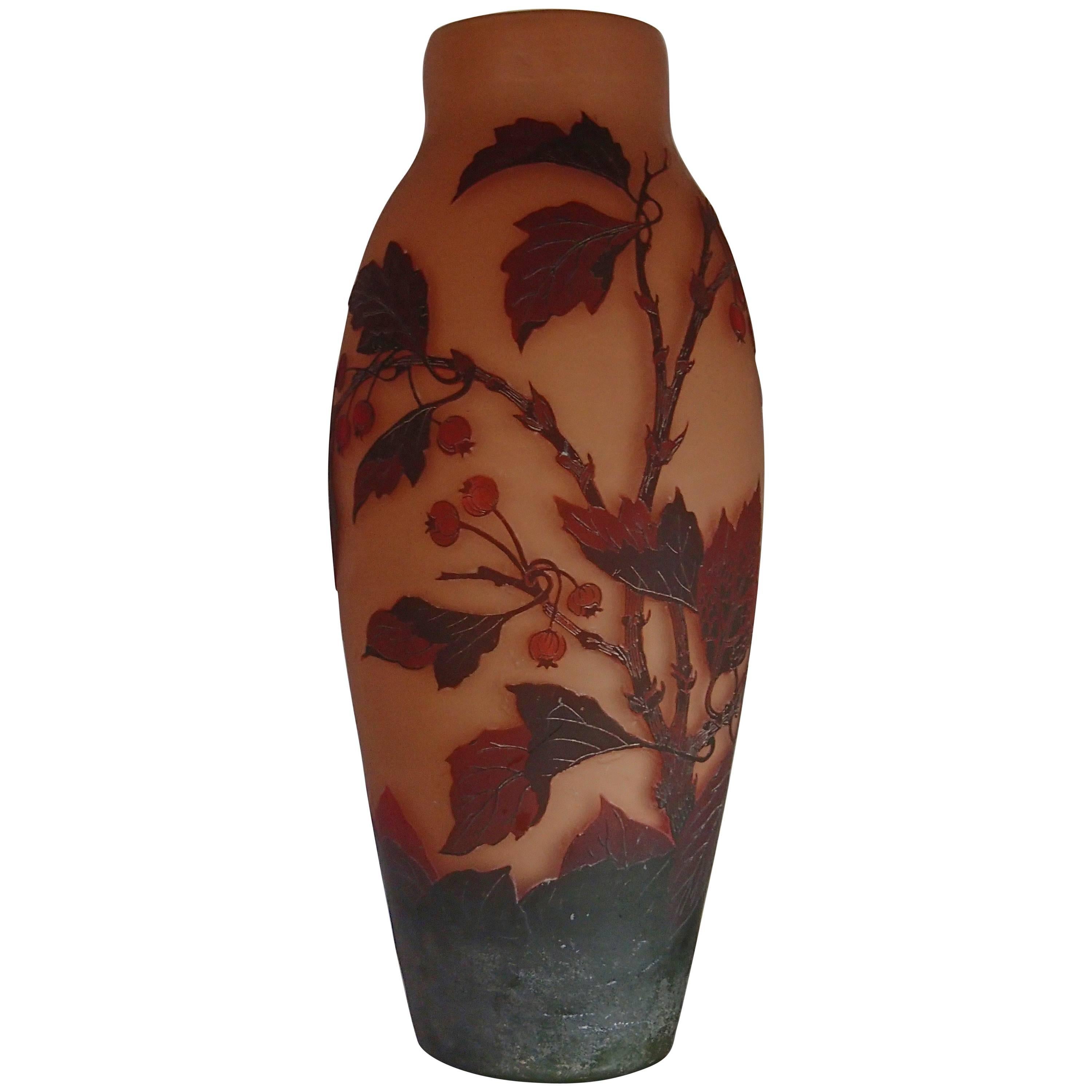 Huge D'Argental Cameo Vase