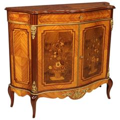 20th Century, French Inlaid Sideboard in Rosewood with Gilt Bronzes