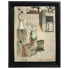 Framed Ceramic Wall Panel by Jacques Innocenti 10